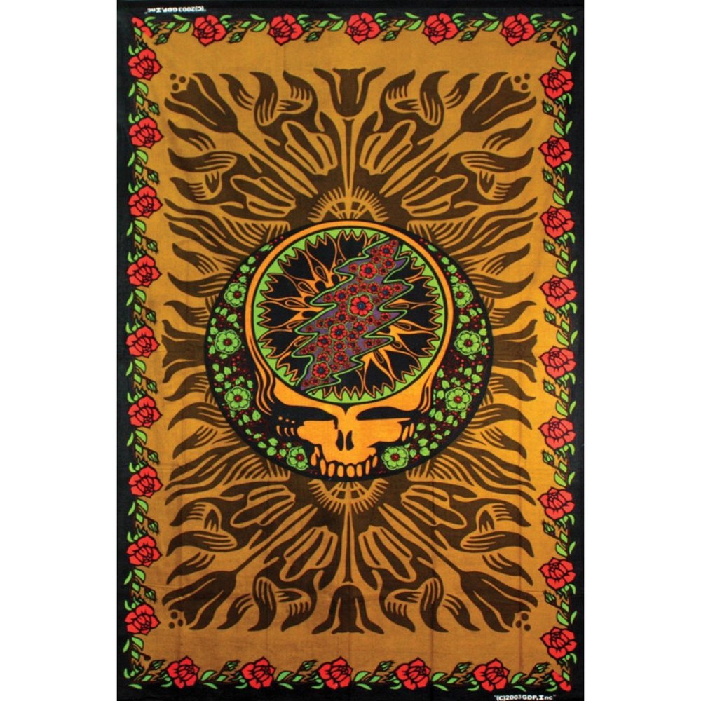 Grateful Dead SYF & Roses Tapestry 60x90" by Sunshine Joy
